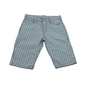 Levi's 511 Slim Fit Shorts W32 Blue Gingham Check Rare Limited‎ Edition Cotton